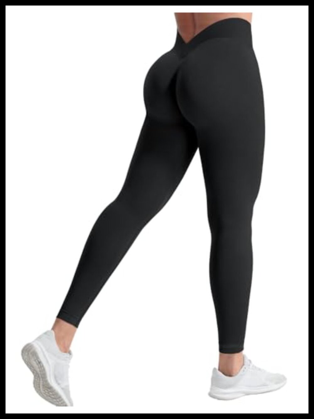 YEOREO CoreFlex Scrunch Workout Leggings High Waisted V Back Pants